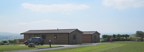 Our lodges with far reaching views to Portland Bill